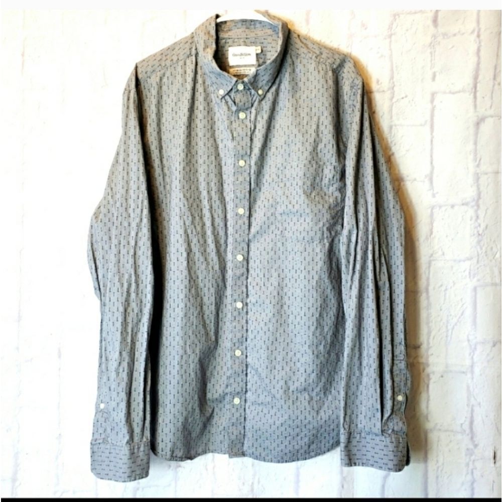 GOODFELLOW & CO Hammer Tool Print Cotton Button Down Shirt XXL